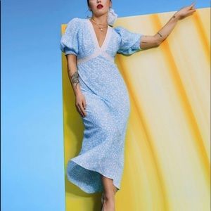 Rixo x Target Floral Puff Sleeve Lace Swing Dress